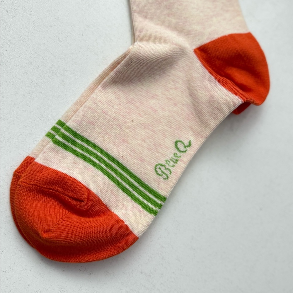 Blue Q Cream and Orange Ringmaster Sh*tshow Crew Socks - Picture 4 of 5